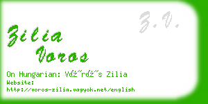 zilia voros business card